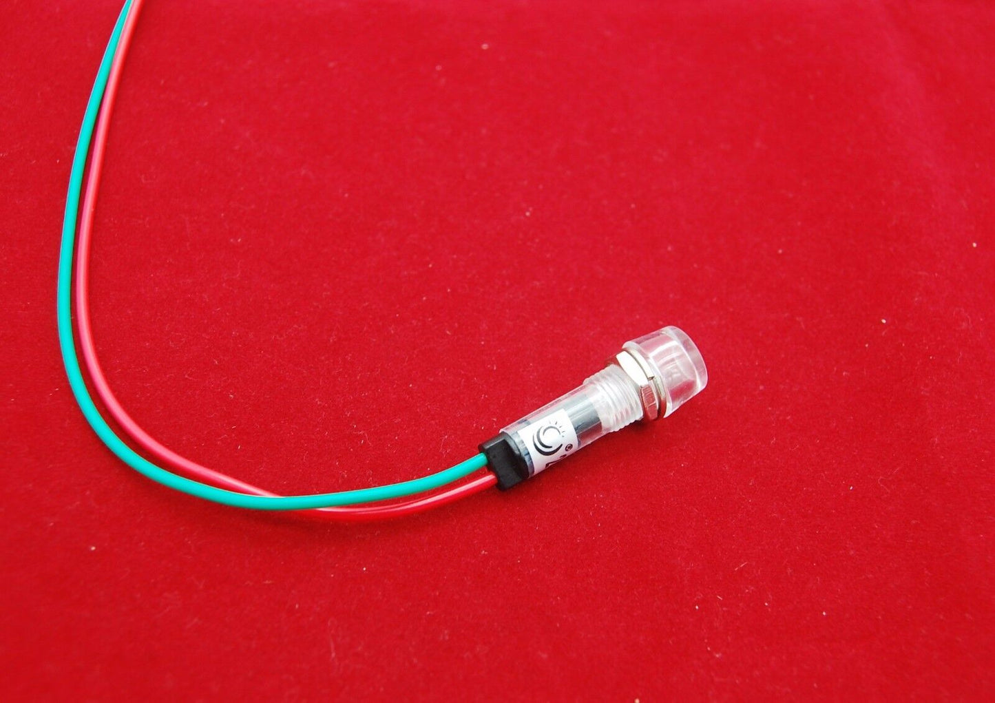 5Pcs 24V AC/DC 10mm White Mini LED Pilot Lights CYLINDRICAL Cap with wire