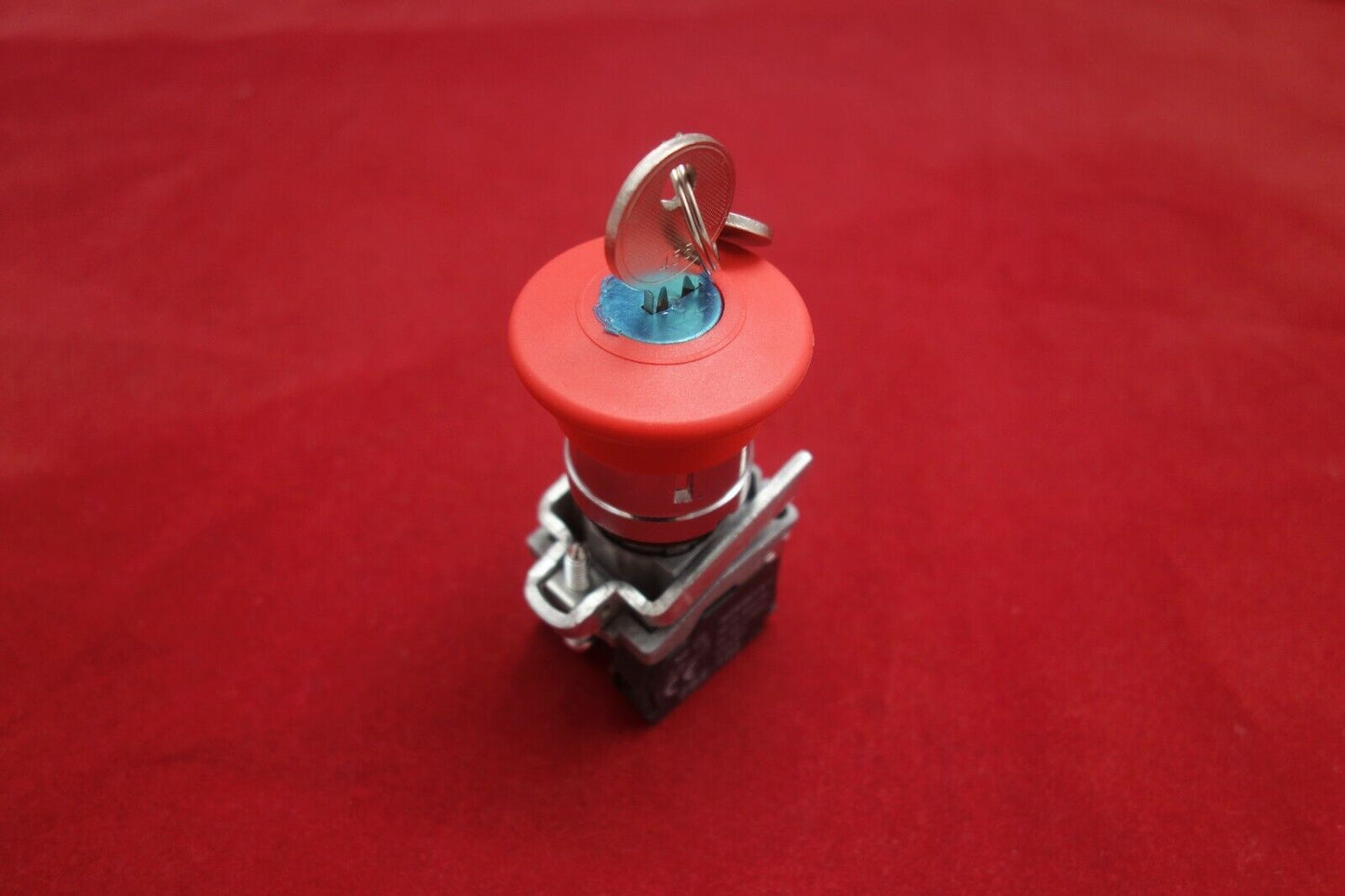 1PC Mushroom Key release Emergency switching off pushbutton Fits XB4BS145 1NO/NC