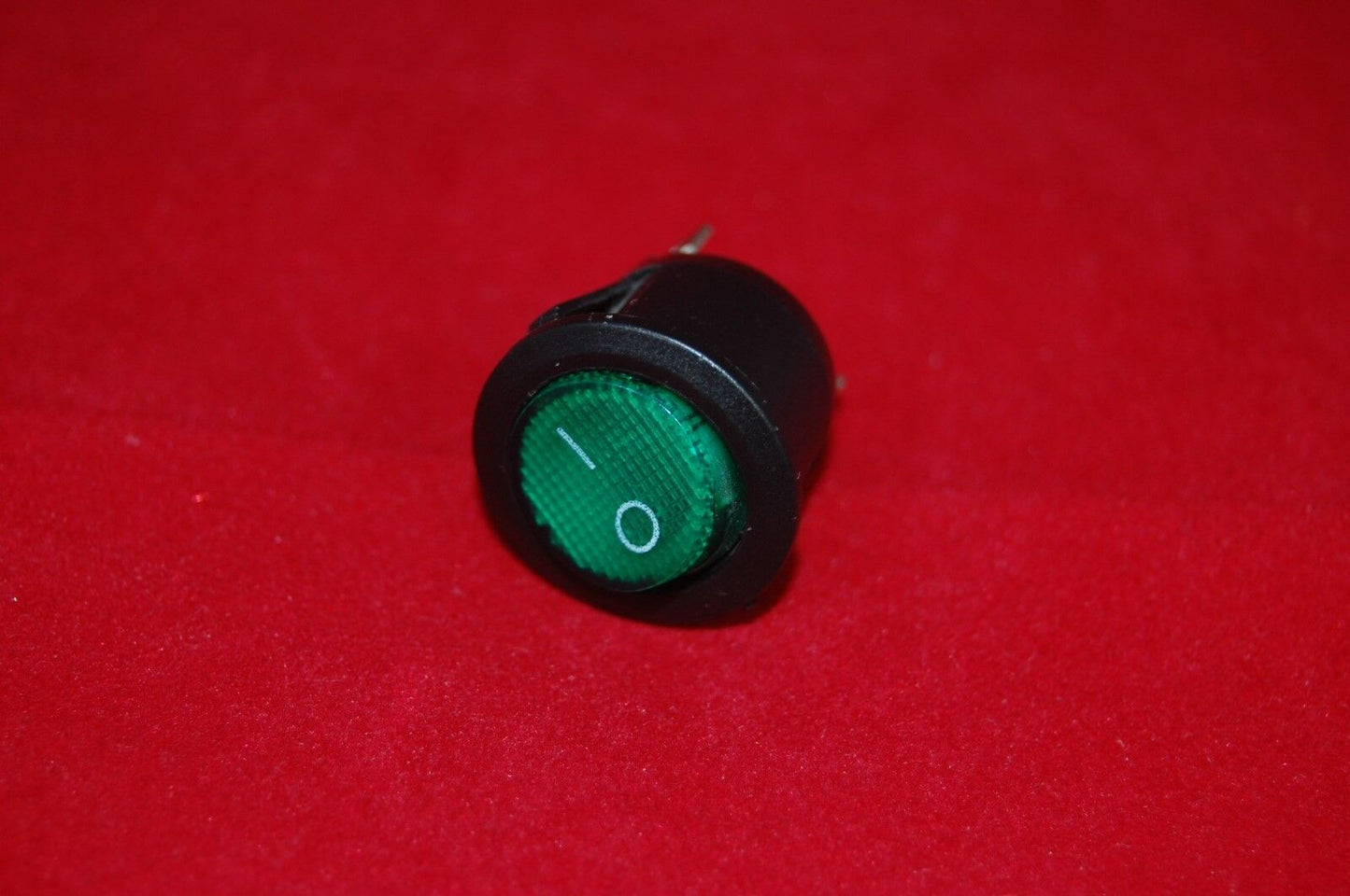 5 Pcs Green Light Illuminated Round 2 Position Boat Rocker Switch 3 Pin 220V