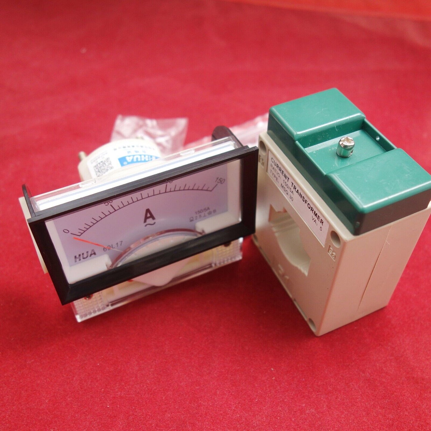 AC 150A Analog Ammeter Panel AMP Current Meter 69L17 69L9 with transformer