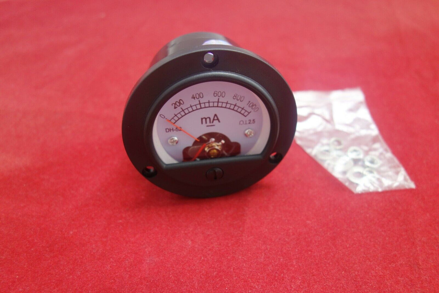 DC 0-1000mA Round Analog Ammeter Panel Current Dia. 66.4mm DH52 direct connect