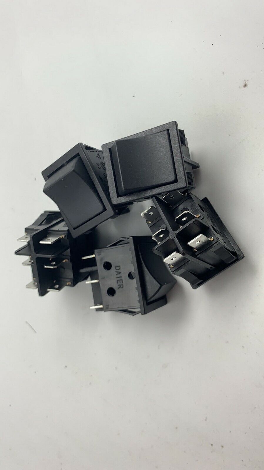 5Pcs Black 2 Position ON/ON Boat Rocker Switch 6 Pin 125V 20A