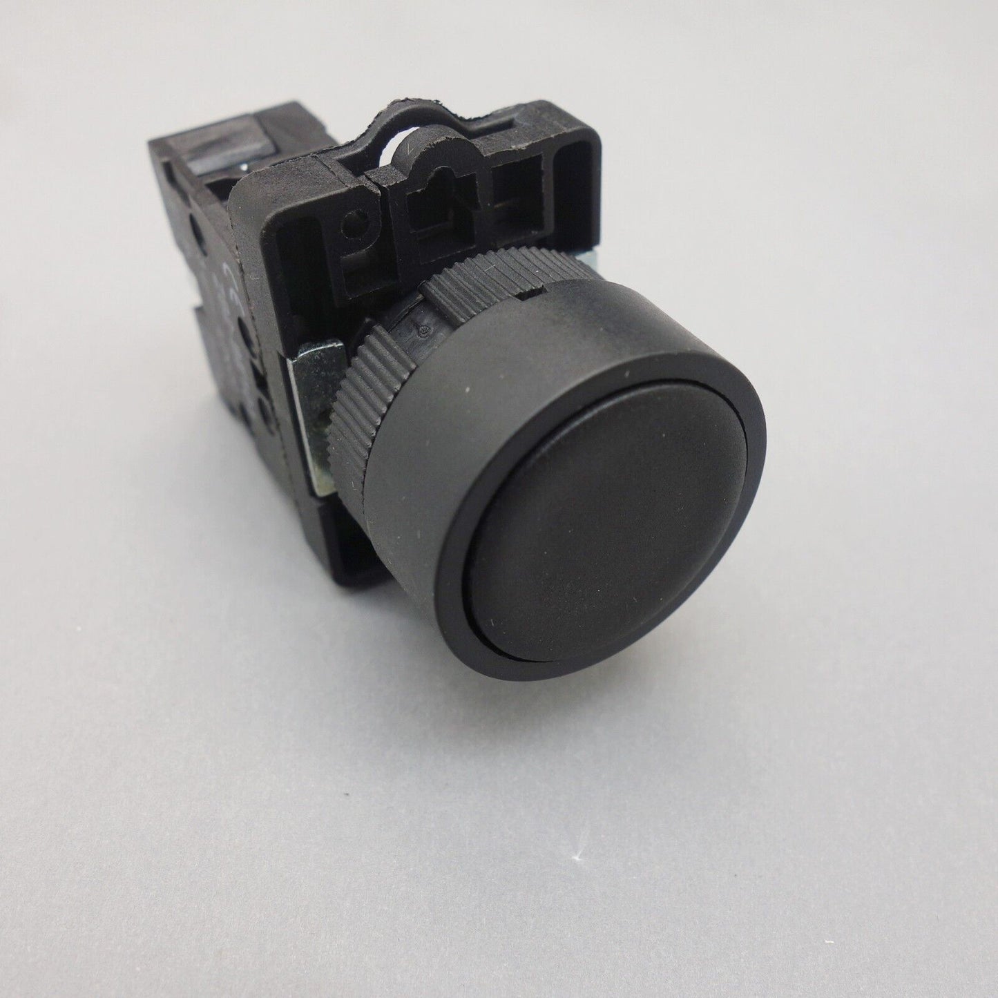 2PCS 22MM PUSHBUTTON SWITCH FITS XB2EA21 Black 1No flush push Momentary Plastic