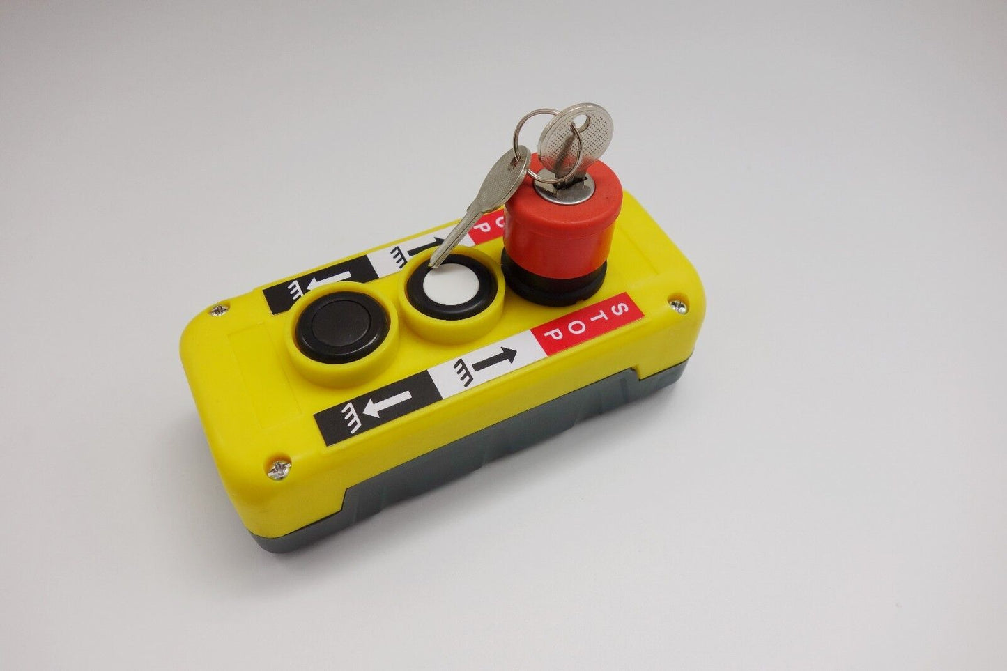 1PC 2 Buttons with Key Release Stop Hoist And Crane Pendant Control Station COP