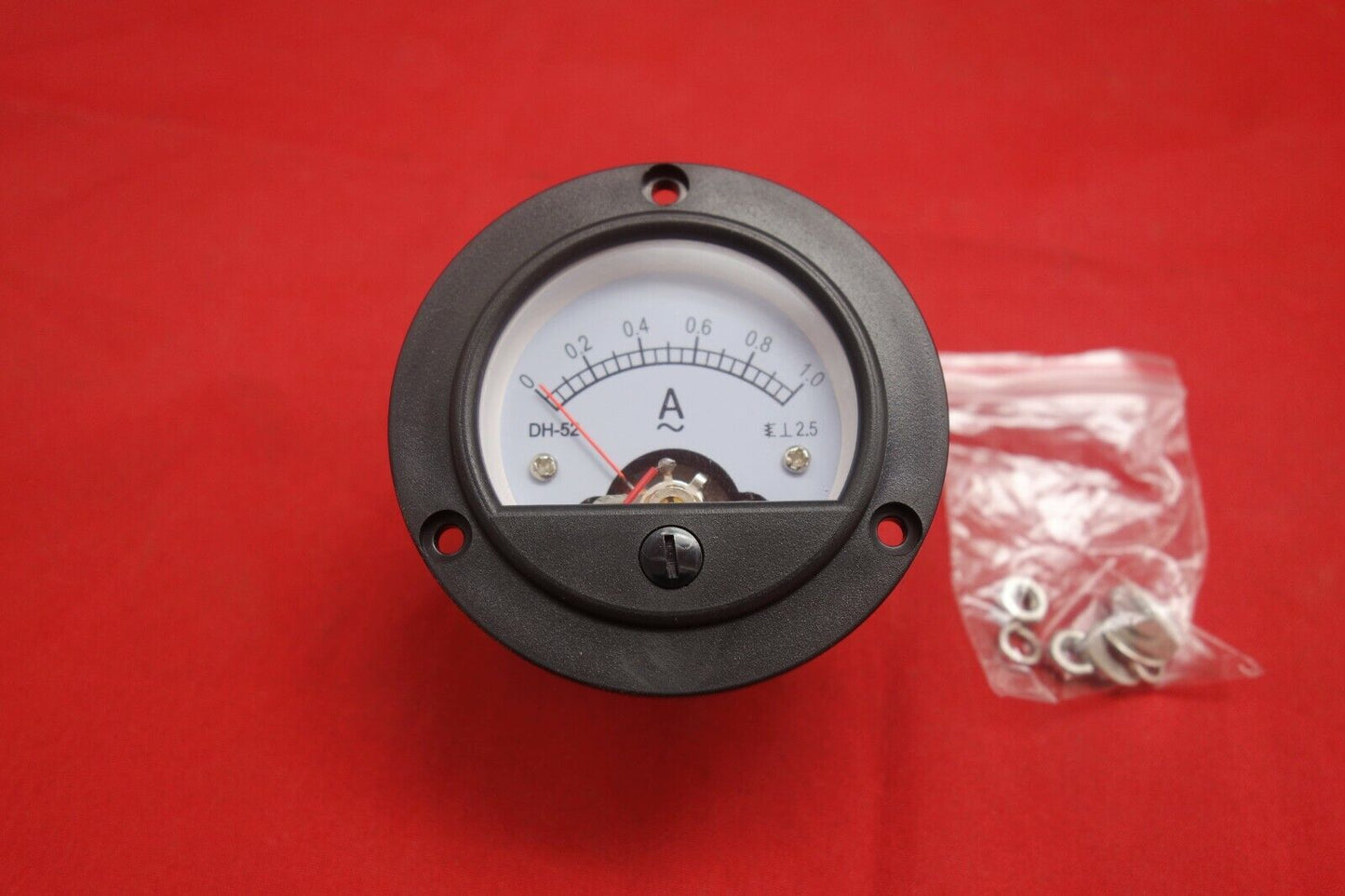 1pc AC 0-1A Round Analog Ammeter Panel AMP Current Meter Dia. 66.4mm DH52