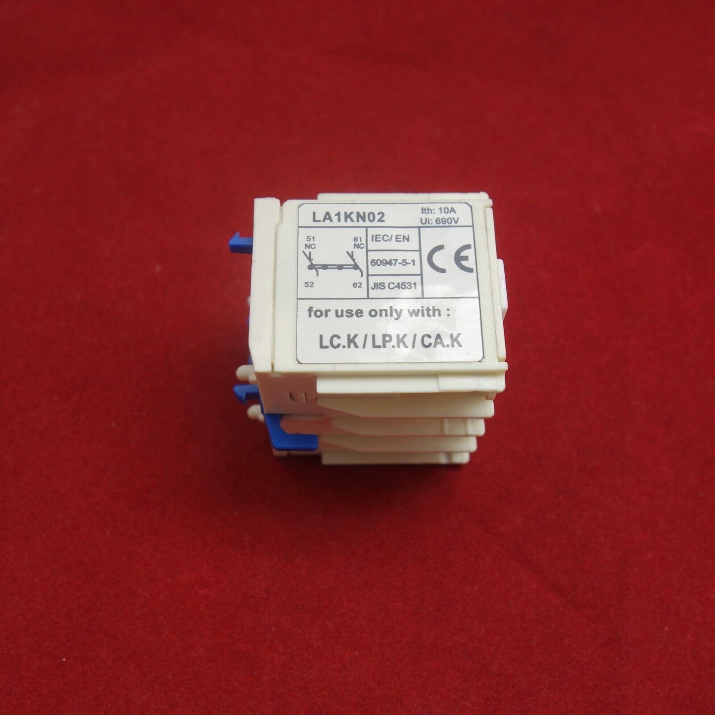 1PC Auxiliary Contact Block Fits LA1KN02 2NC USE WITH LC.K LP.K CA.K CONTACT