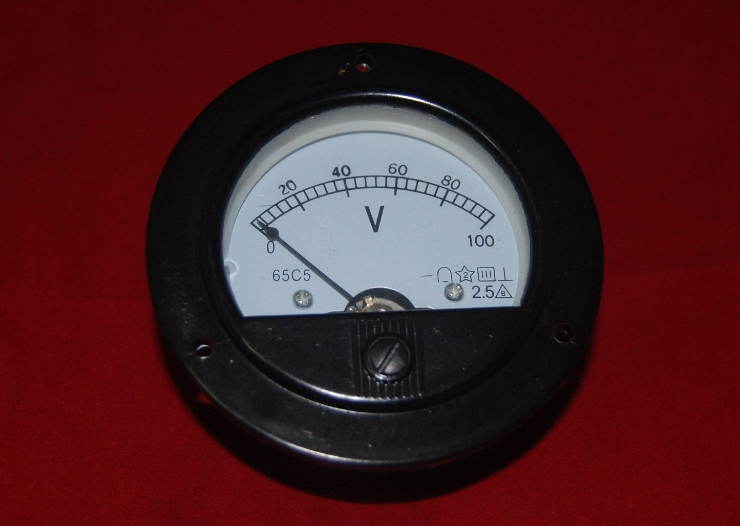 DC 0-100V Analog Voltmeter Voltage Panel Meter Dia. 90mm DH62 direct Connect