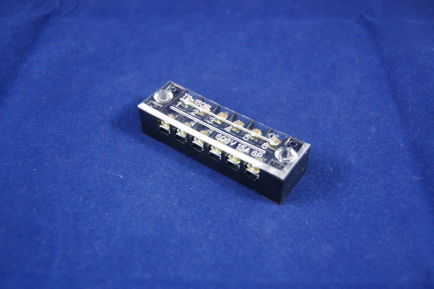 Lot of 10pcs 6 Position 15A 600V Barrier Dual Row Terminal Block/Strip w/Cover