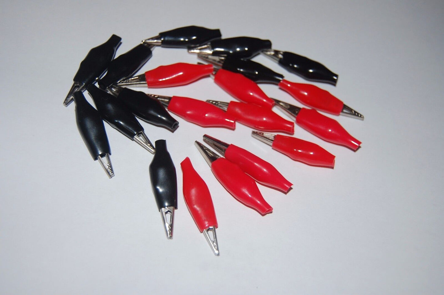 10 Pairs Red & Black Crocodile/ Alligator/ Electrical Clips/ Clamps 27.5mm 1.08"