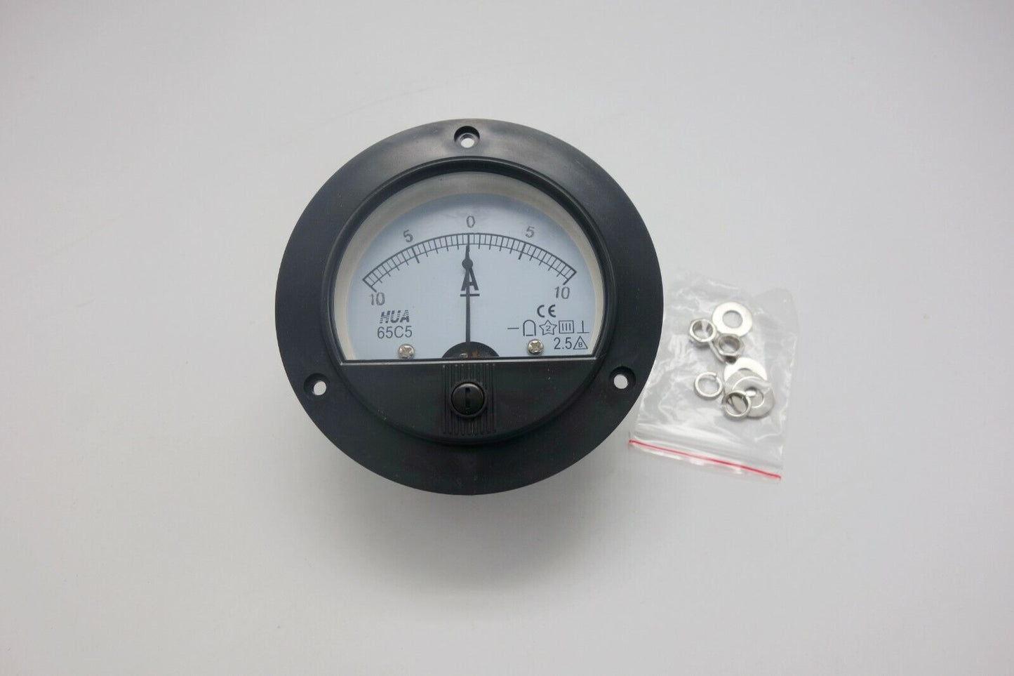 DC Minus Zero Plus -10A-0+10A Analog Dia.90mm Analogue Ammeter AMP Panel meter