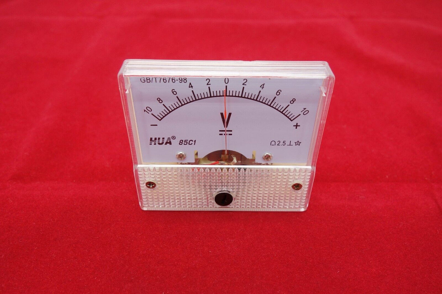 DC Minus Zero Plus -10V-0-+10V Analog 85C1 56*64mm Voltage Analogue Panel meter