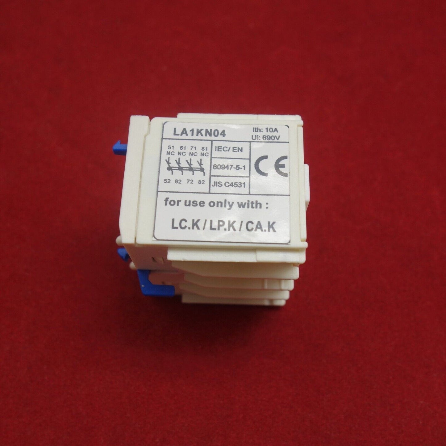 1PC Auxiliary Contact Block Fits LA1KN04 4NC USE WITH LC.K LP.K CA.K CONTACT