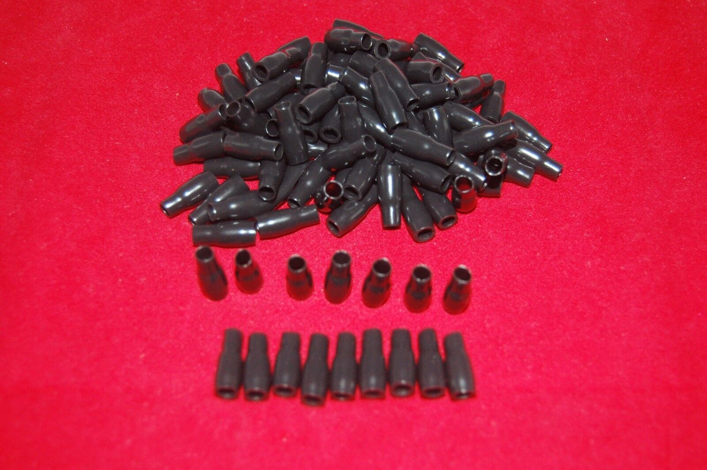 100PCS V-3.5 Vinyl Wire End Caps Black PVC Material Crossing Setting 3.5MM