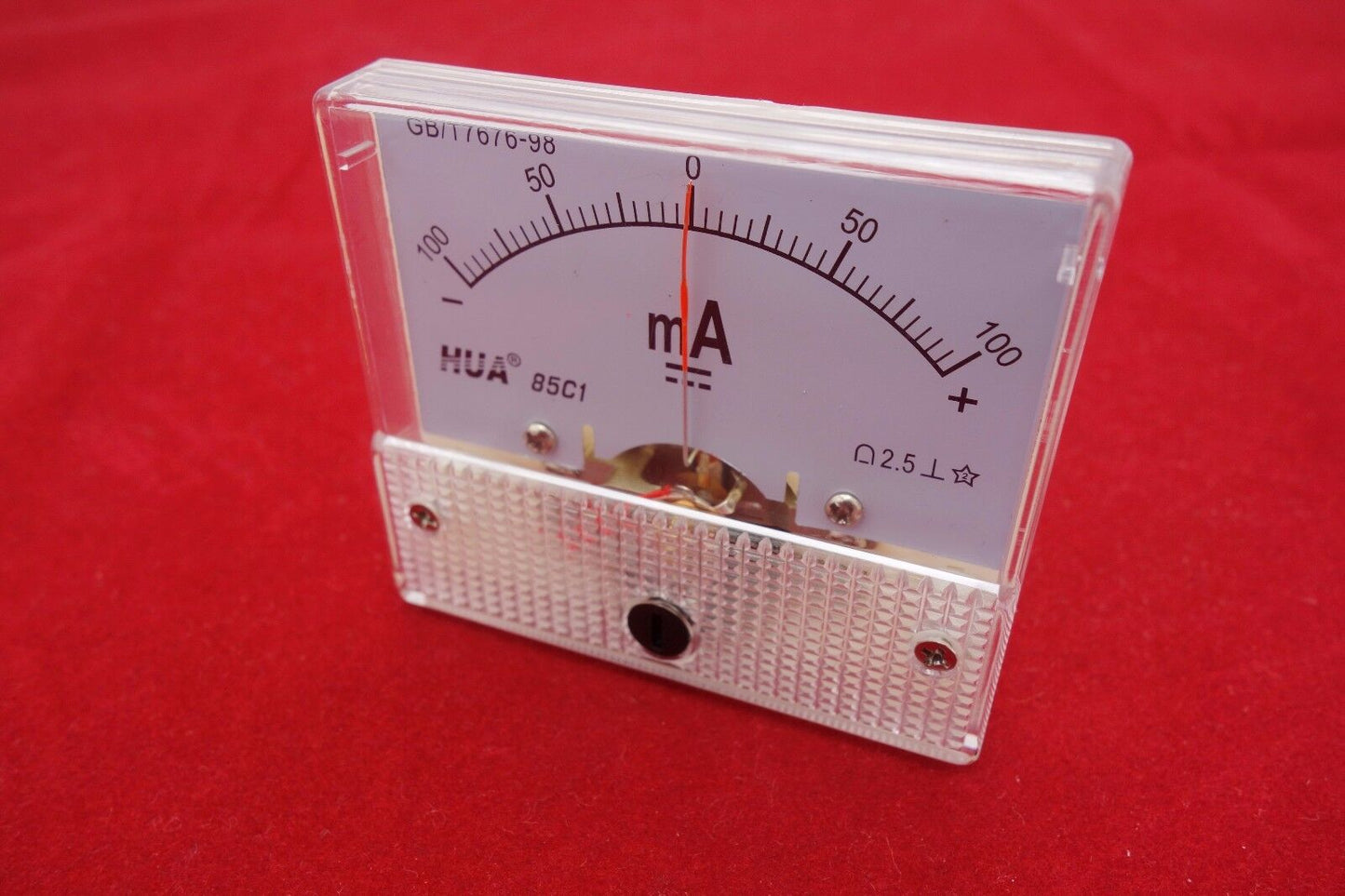 DC Minus Zero Plus -100mA-+100mA Analog 85C1 Analogue Ammeter AMP Panel meter