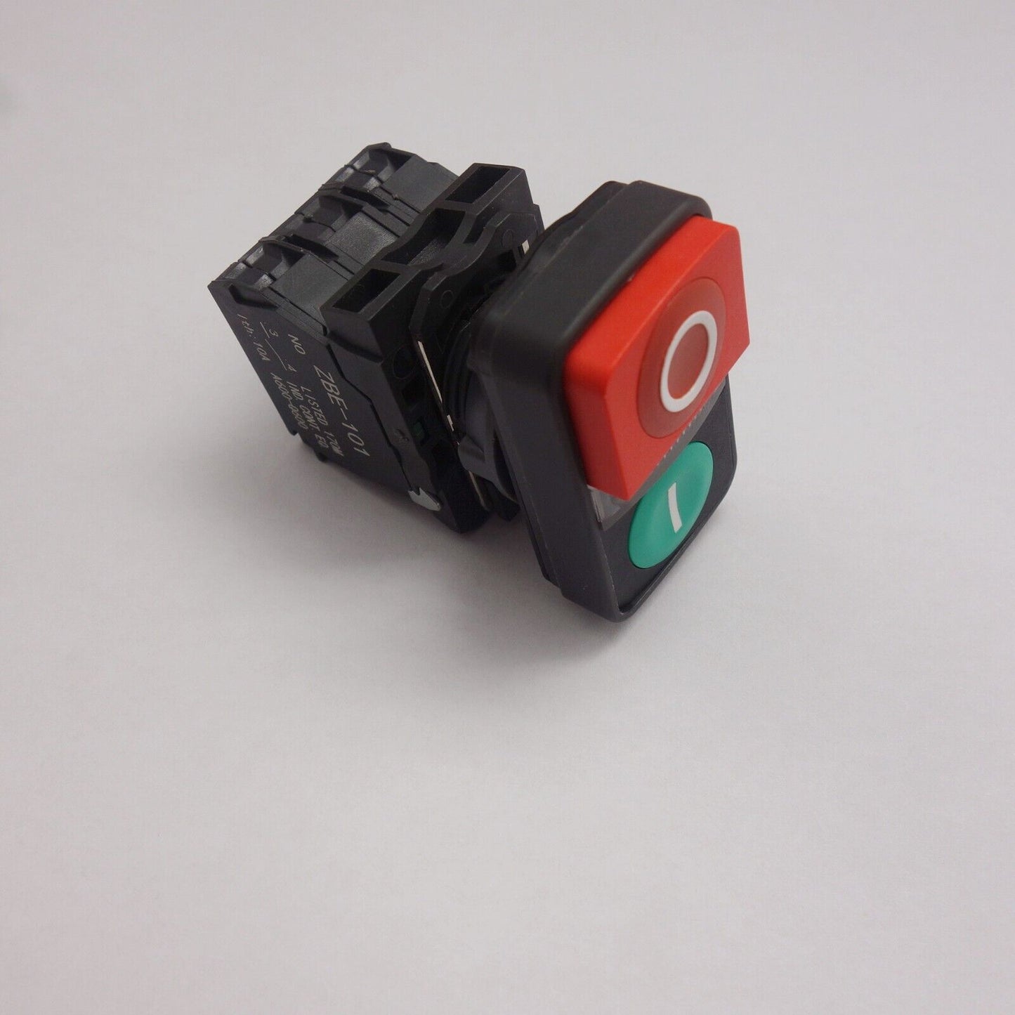 Double-headed pushbutton Fits XB5AW73731B5 Green flush, Red extended, Middle LED