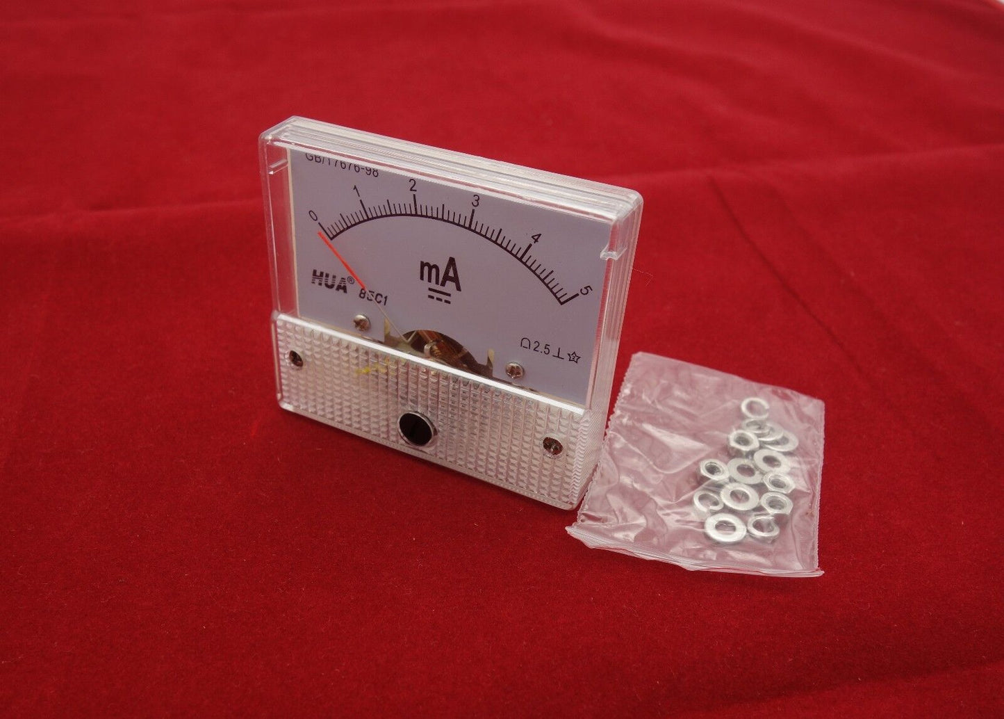 DC 5mA Analog Ammeter Panel Current Meter 85C1 0-5mA DC directly Connect