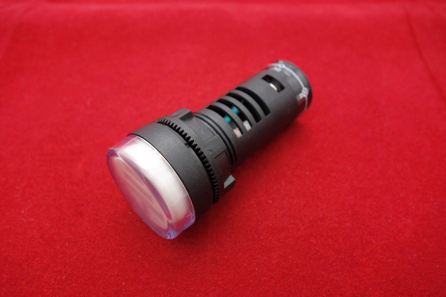 2PCS Cutout 22mm Red LED Connect Ground Symbol Signal Indicator light Lamp 110V