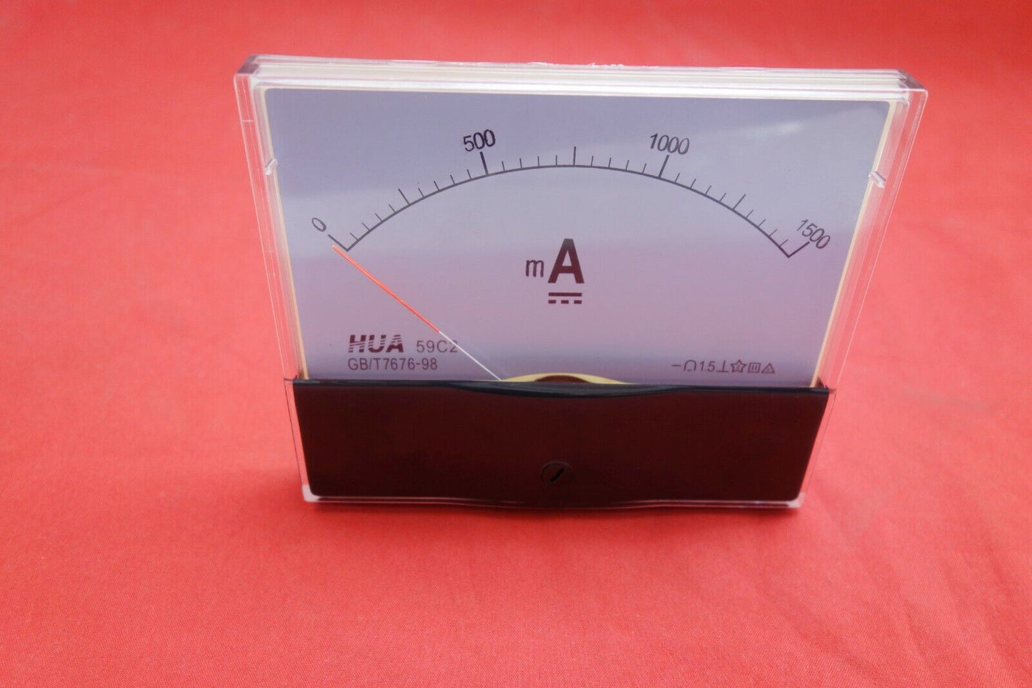 1PC DC 0-1500mA Analog Ammeter Panel AMP Current Meter 100x120mm 59C2
