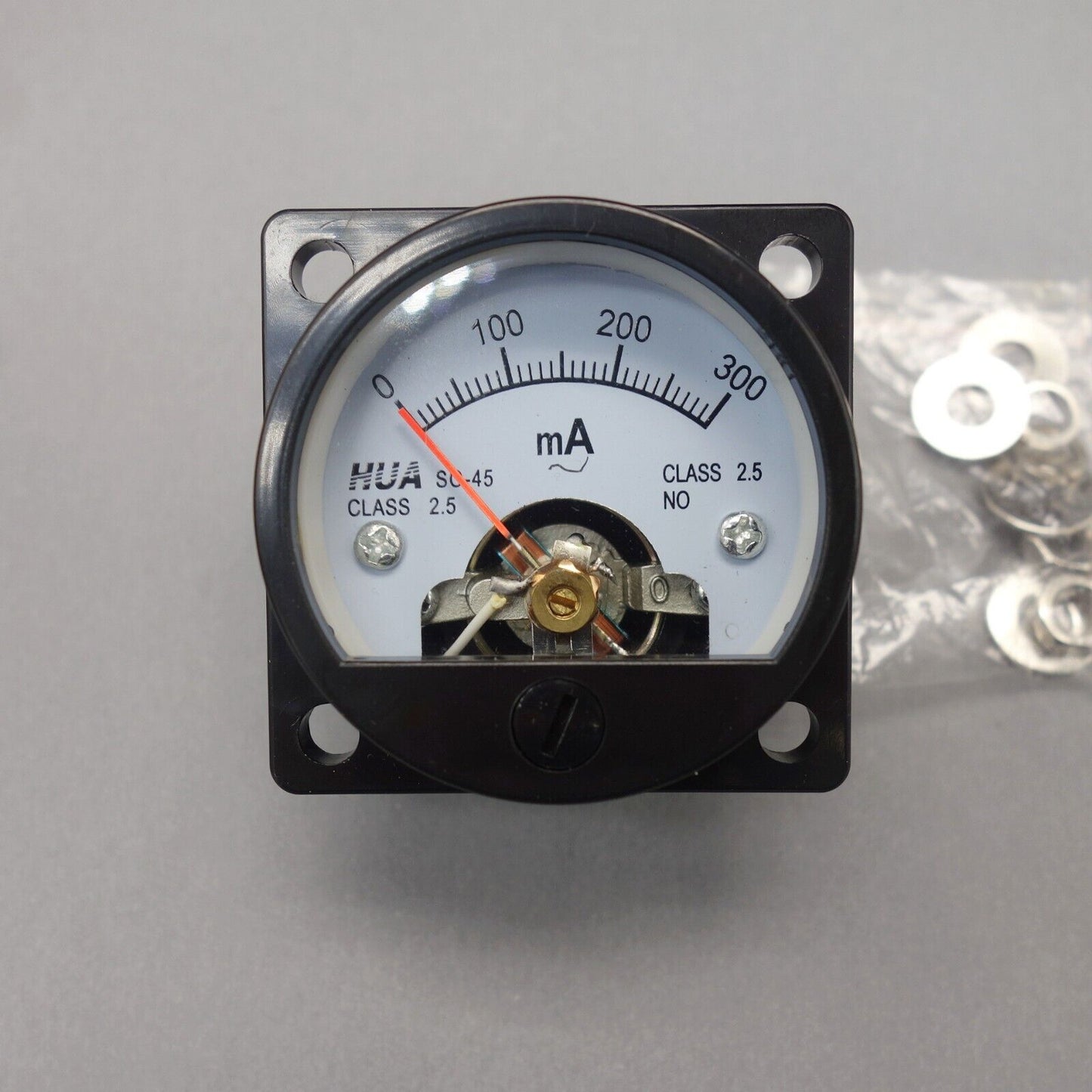 1PC AC 0-300MA Analog Ammeter Panel AMP Current Meter SO45 Cutout 45mm
