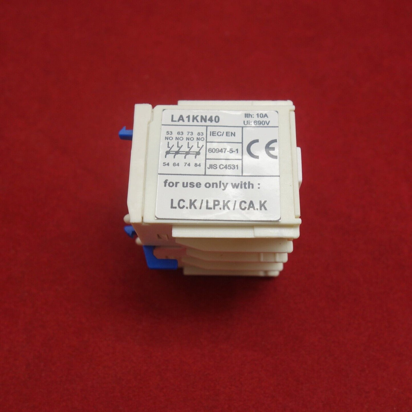 1PC Auxiliary Contact Block Fits LA1KNO40 4NO USE WITH LC.K LP.K CA.K CONTACT