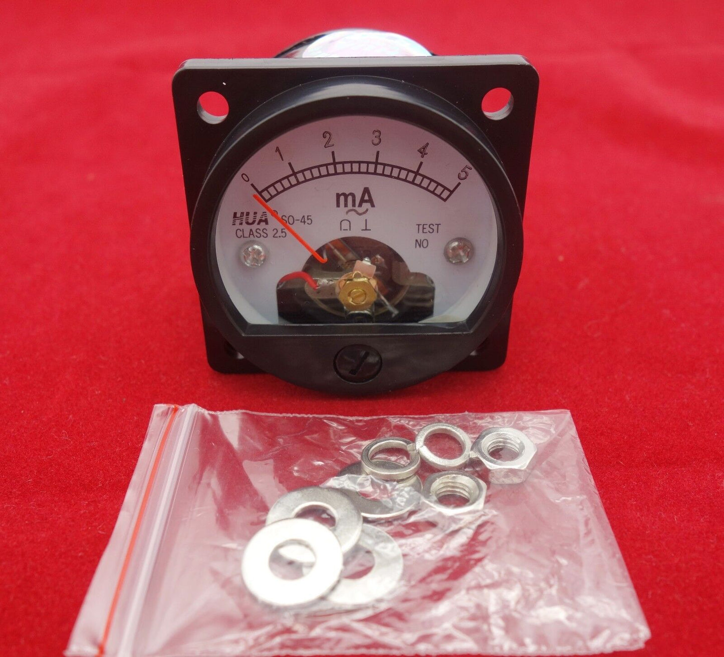 1PC AC 0-5MA Analog Ammeter Panel AMP Current Meter SO45 Cutout 45mm