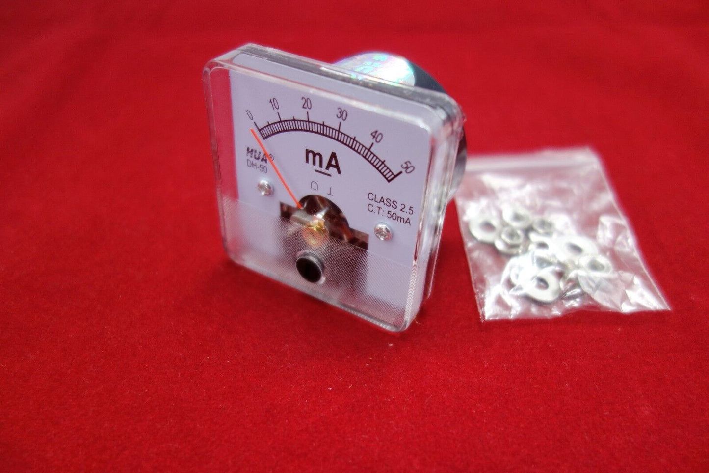 1PC DC 0-50MA Analog Ammeter Panel AMP Current Meter 50*50mm direct Connect