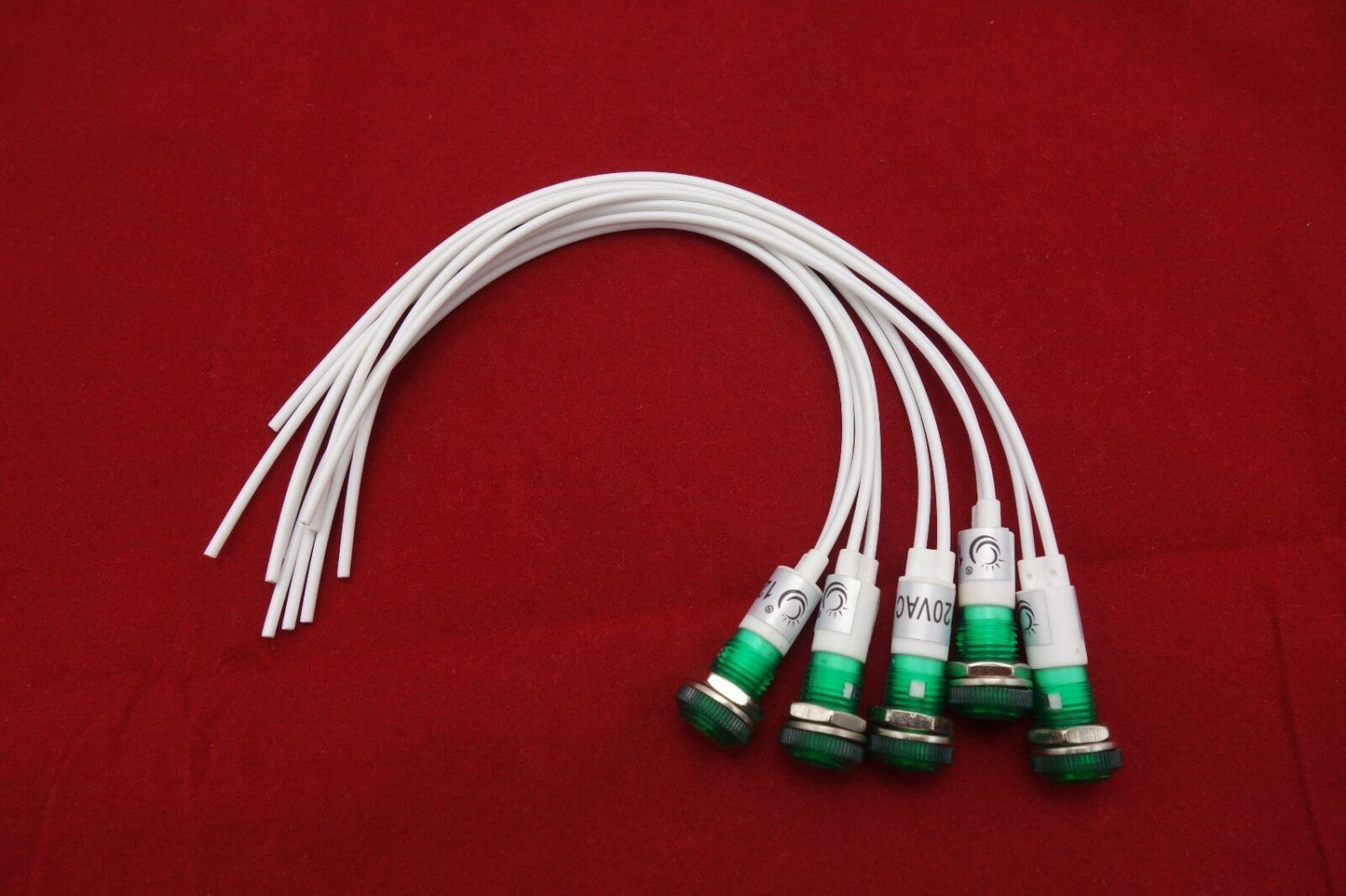 5Pcs 6V AC/DC 10mm GREEN Panel Mounting LED Indication Signal Pilot Lights