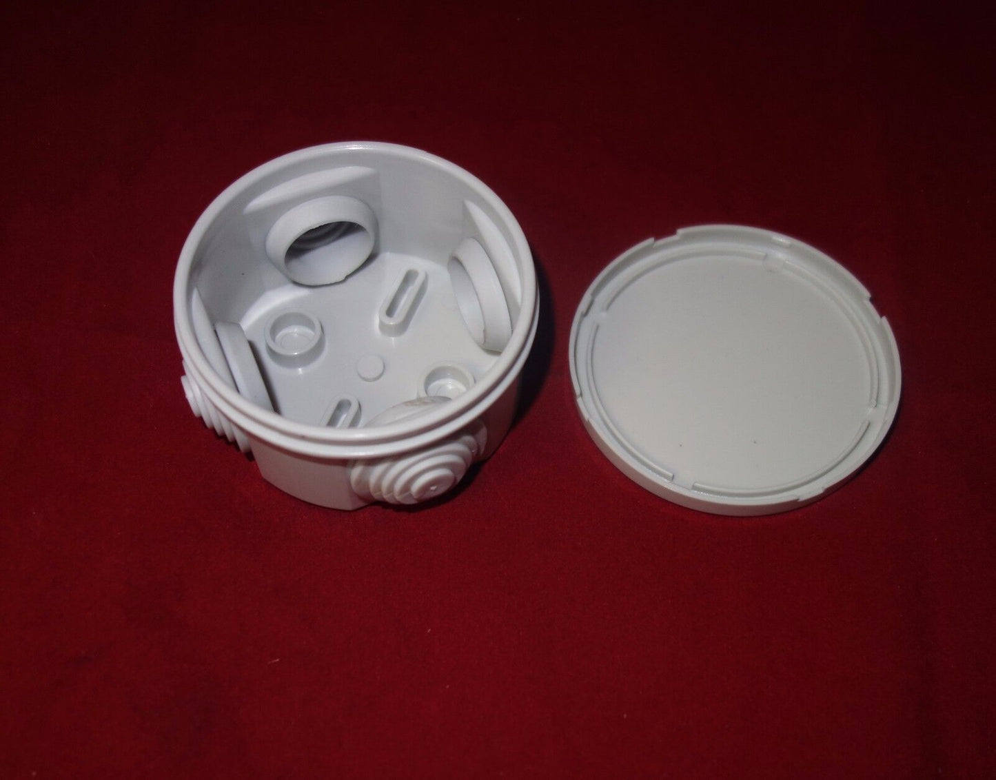 2PCS Round Plastic Waterproof Electrical Junction box 65*35mm IP56 4 cable Entry