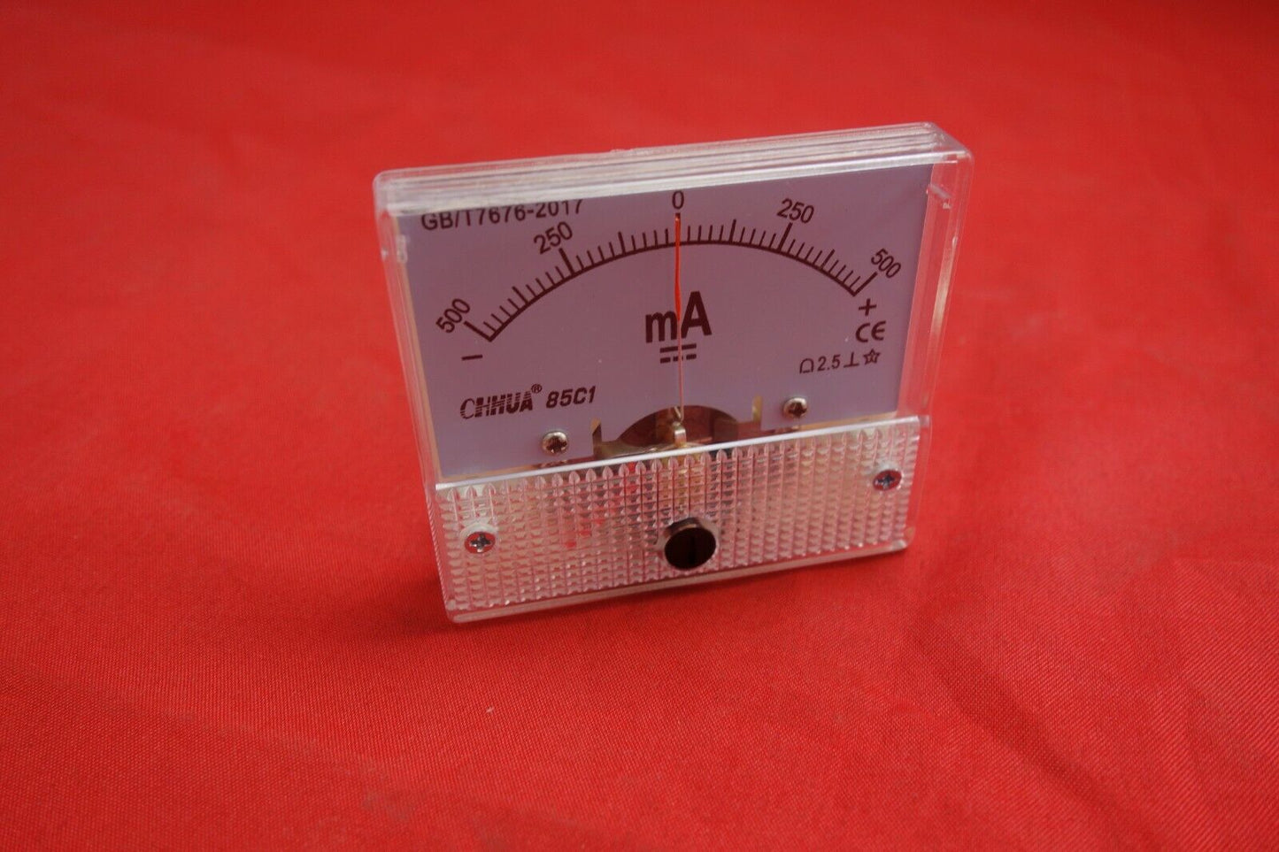 DC Minus Zero Plus -500mA -0 +500mA Analog 85C1 Analogue Ammeter AMP Panel meter