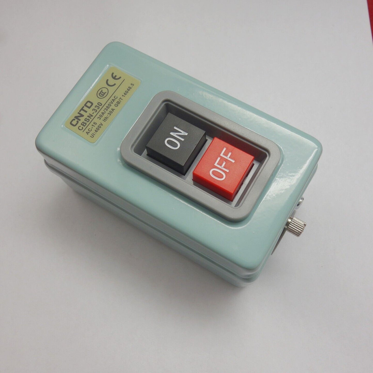 1PC 3 PHASES 3.7KW 30A ON/OFF Self-Locking POWER PUSHBUTTON SWITCH Fits TBSN-330