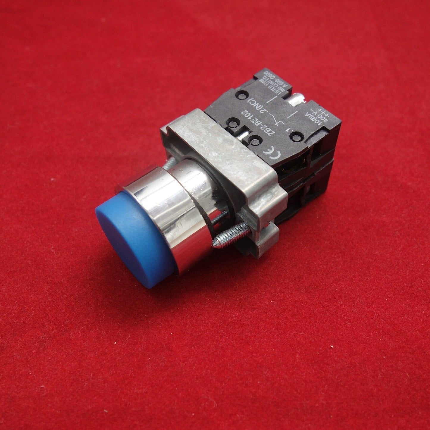 1PC 22MM PUSHBUTTON SWITCH FITS XB2BL65 BLUE 1NC/1NO Projecting push
