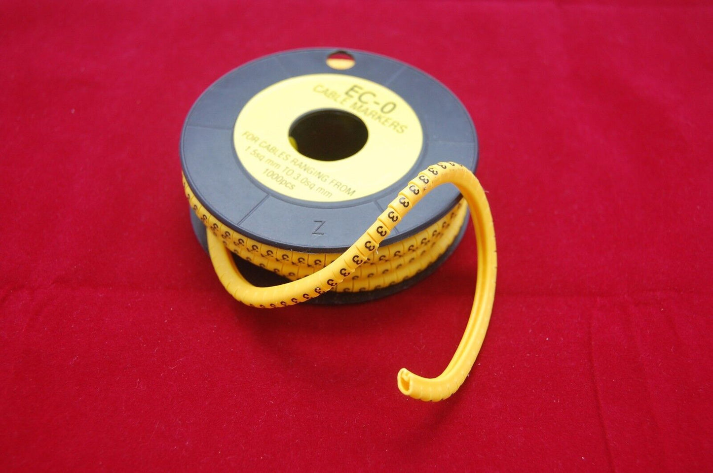 10000PCS For 1.5-3mm2 wire EC-0 Cable Markers Number 0-9 soft PVC 10 Rolls
