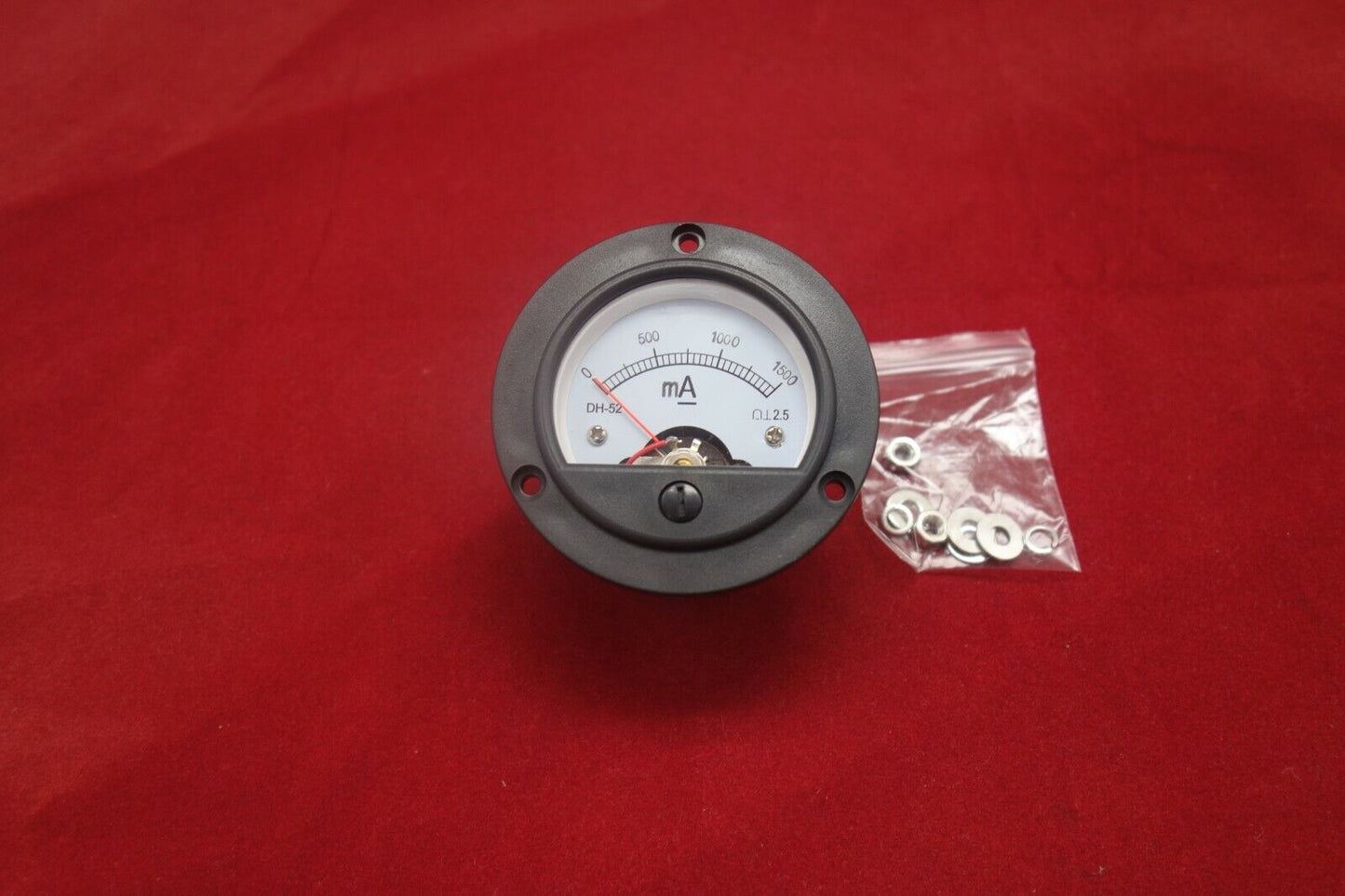 DC 0-1500MA Round Analog Ammeter Panel Current Dia. 66.4mm DH52 direct connect
