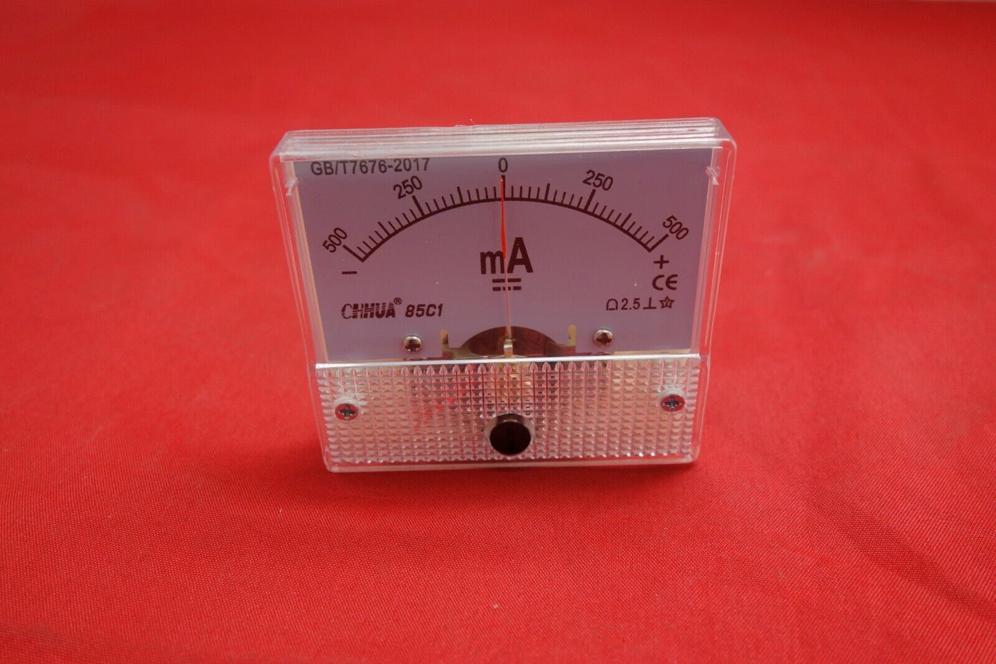 DC Minus Zero Plus -500mA -0 +500mA Analog 85C1 Analogue Ammeter AMP Panel meter