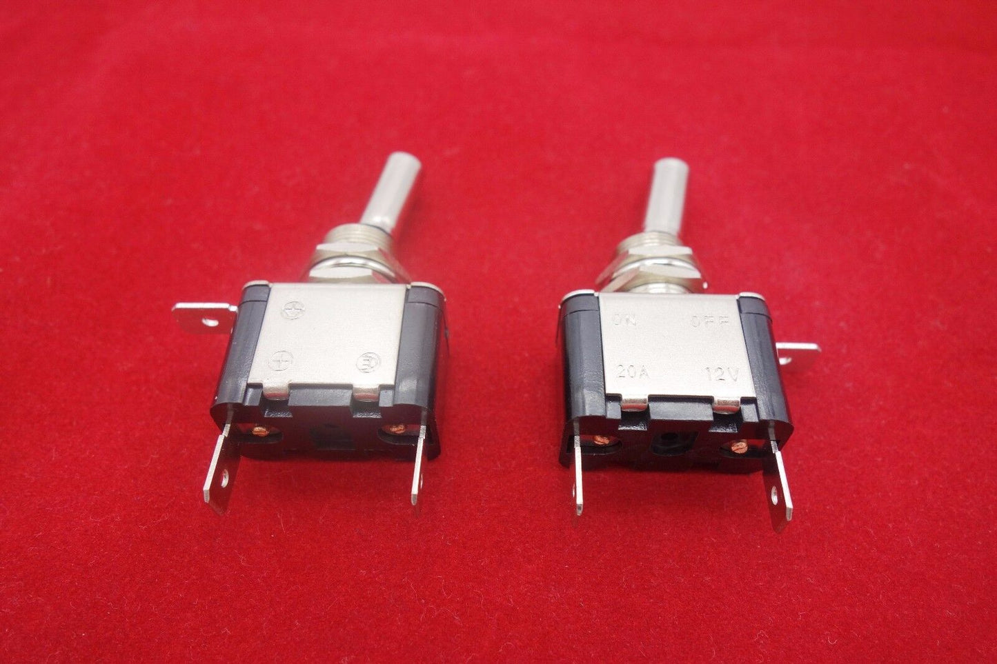 2PCS Car 12V 20A ON-OFF Red LED Light Toggle Rokcer Switch SPST