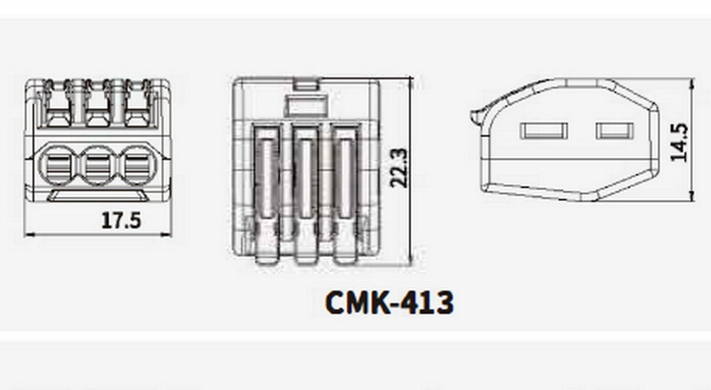 20PCS CMK SERIES PUSH IN QUICK CONNECTOR terminal block 32A 2 3 4 5 circuits