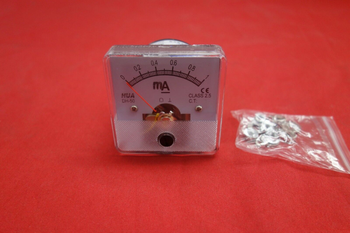 1PC DC 0-1MA Analog Ammeter Panel AMP Current Meter 50*50mm direct Connect