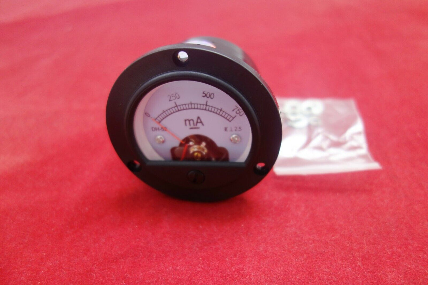 DC 0-750mA Round Analog Ammeter Panel Current Dia. 66.4mm DH52 direct connect