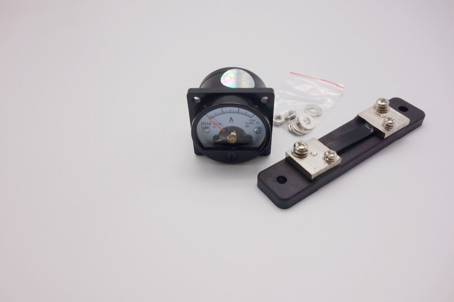 1PC DC 0-30A Analog Ammeter Panel AMP Current Meter SO45 Cutout 45mm with Shunt