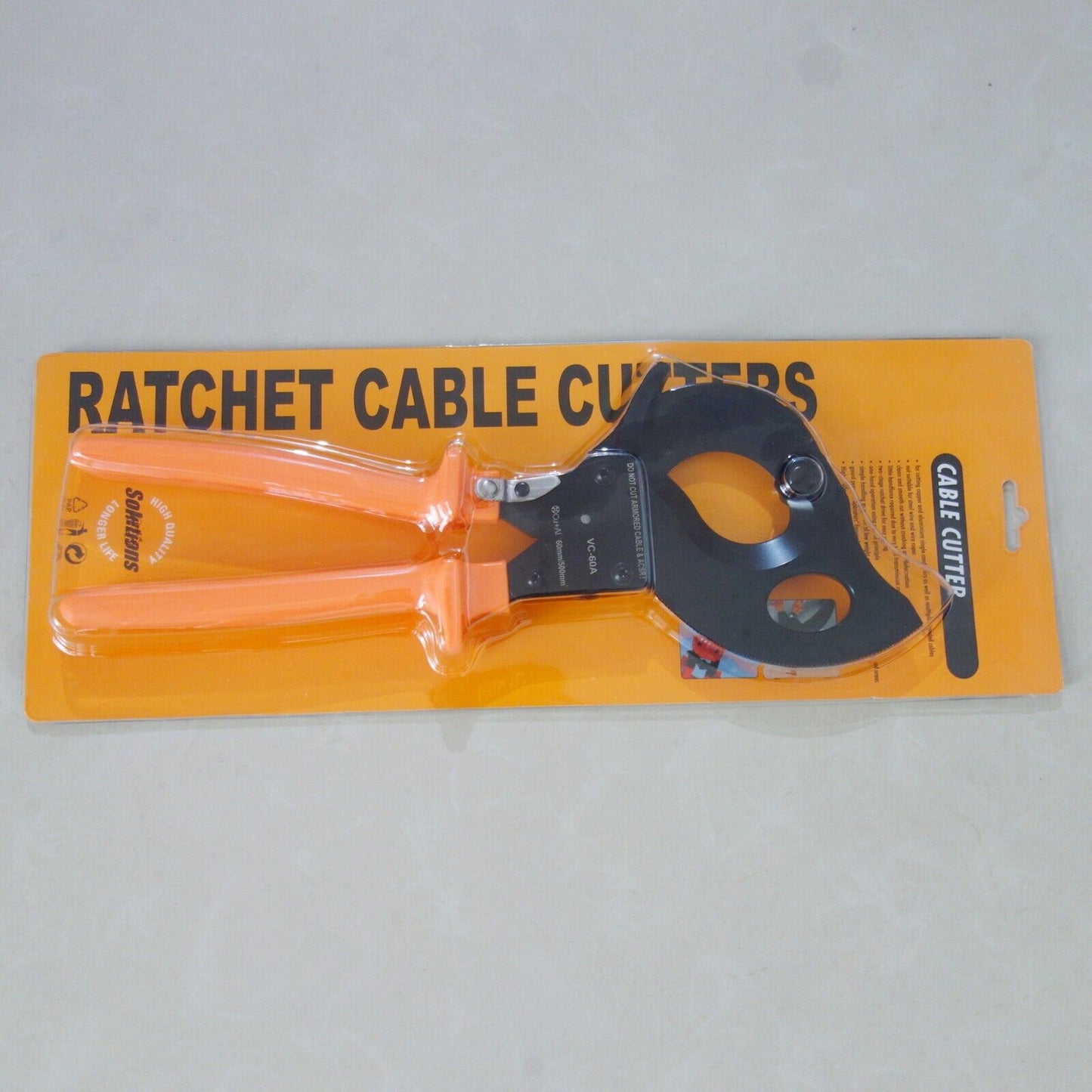 HEAVY DUTY RATCHETING RATCHET HAND CABLE WIRE CUTTER Φ60mm/500mm2