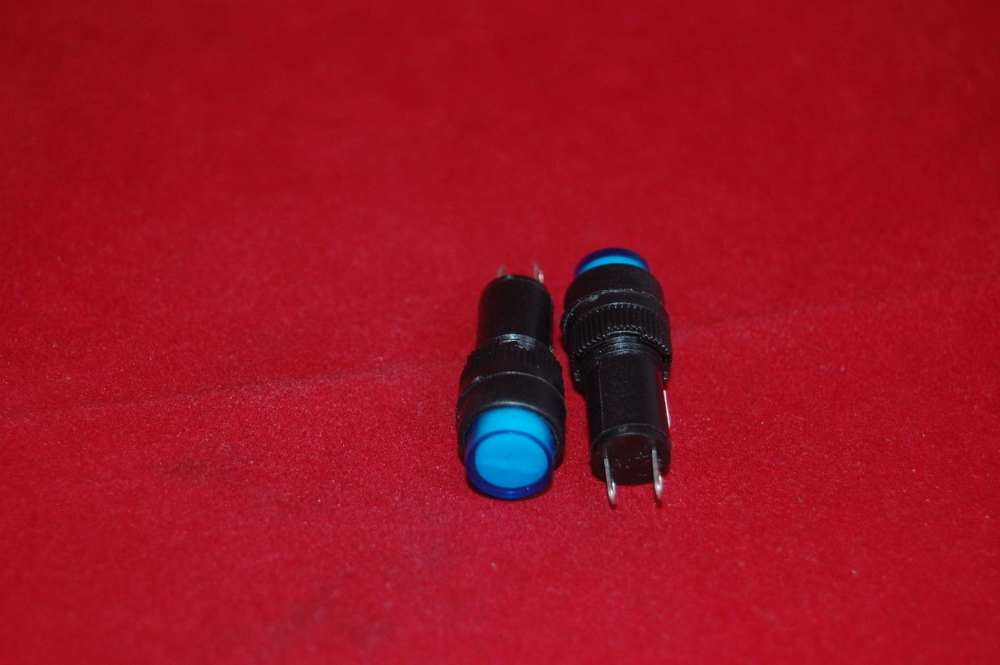 5PCS 10MM Blue ROUND LED ILLUMINATED Pilot Lamp 6.3V DC/AC 2 PINS