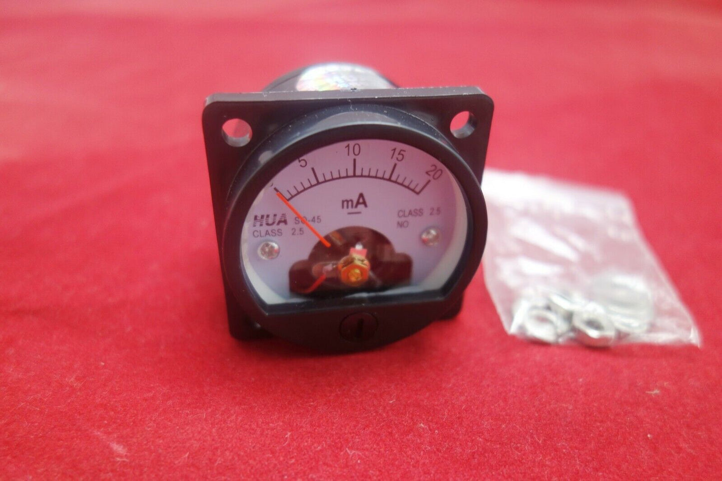 1PC DC 0-20MA Analog Ammeter Panel AMP Current Meter SO45 Cutout 45mm