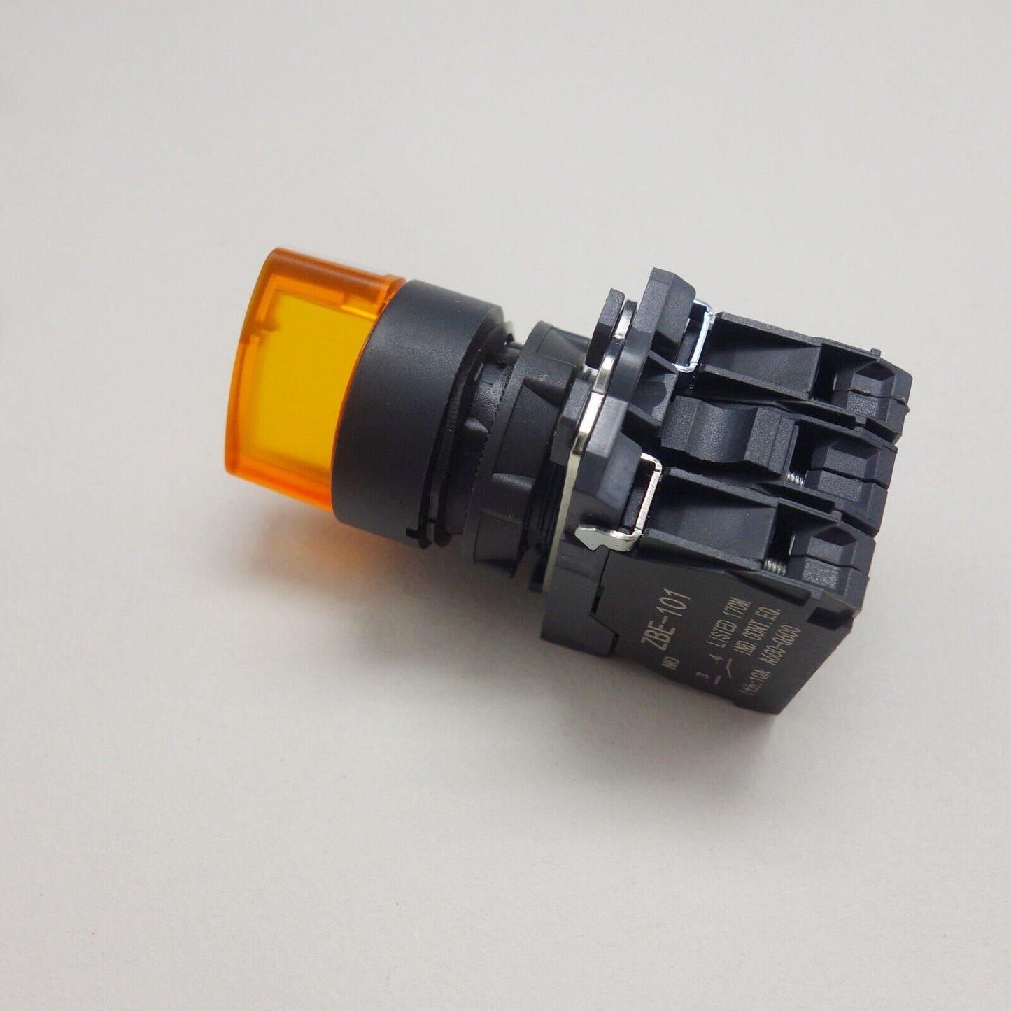 22mm ILLUMINATED Selector switch 3 Position FitsYellow XB5AK155M5 220V Momentary