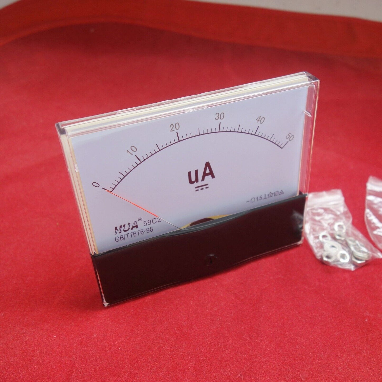 1PC DC 0-50uA Analog Ammeter Panel AMP Current Meter 100x120mm 59C2