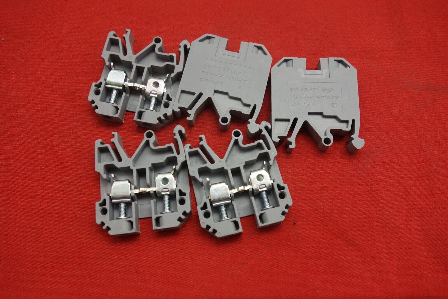 10PCS SAK/JXB 6EN Din Rail NS35 Type Combined Terminal block with one cover