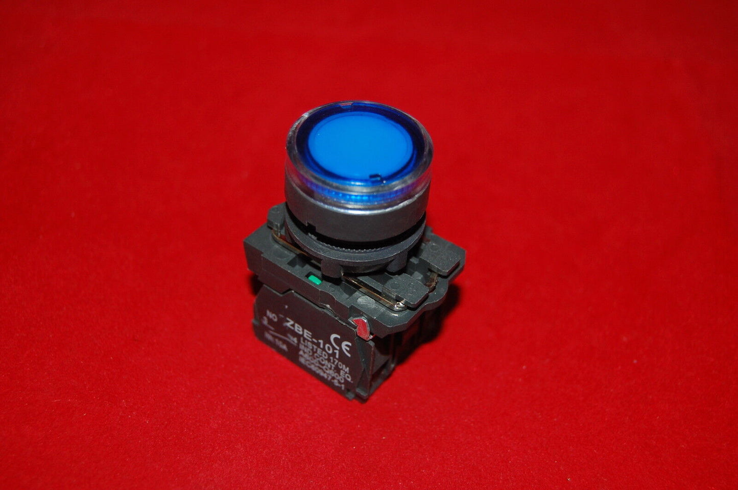 1PC 22mm Blue Illuminated pushbutton Switch Fits XB5AW36B5 24V LED Momentary