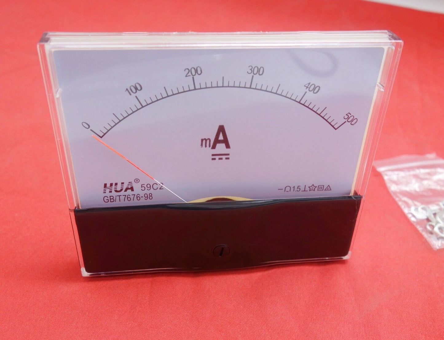 1PC DC 0-500mA Analog Ammeter Panel AMP Current Meter 100x120mm 59C2