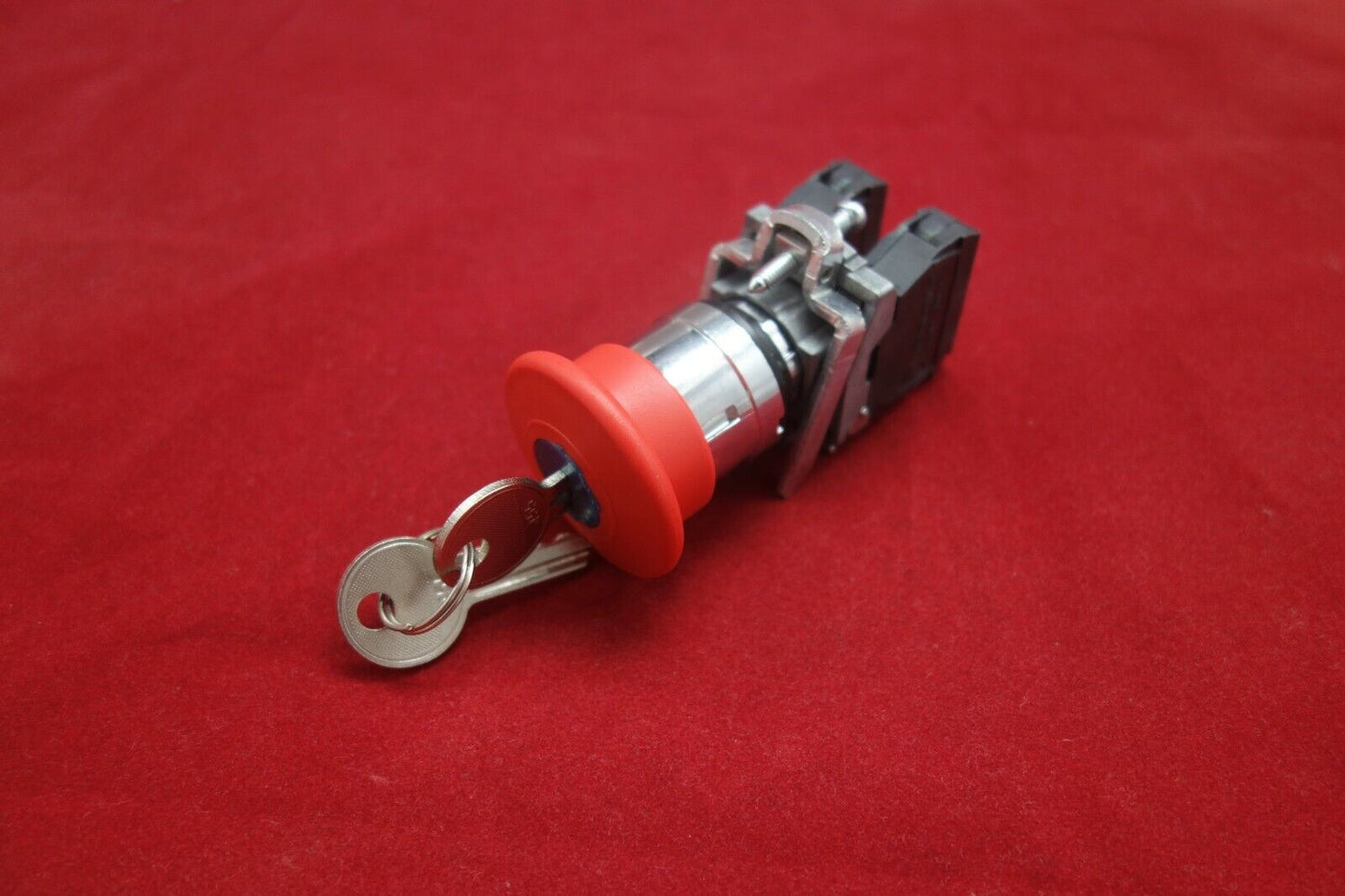 1PC Mushroom Key release Emergency switching off pushbutton Fits XB4BS145 1NO/NC