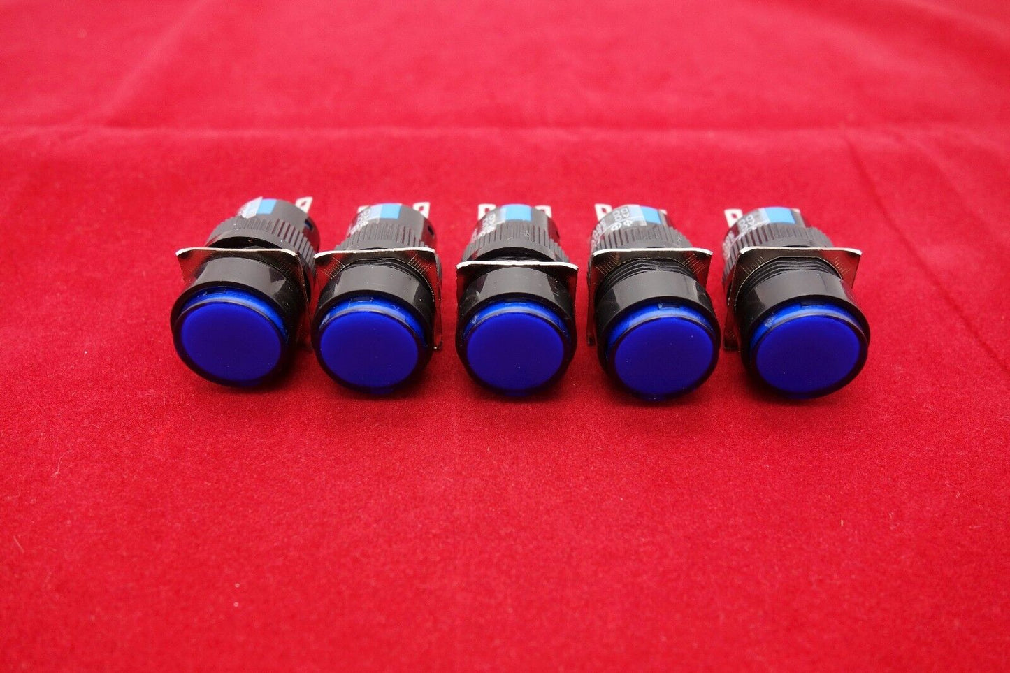 5PCS 16MM Blue ROUND Maintained Latching PUSH BUTTON SWITCH 3 PINS 250V 3A