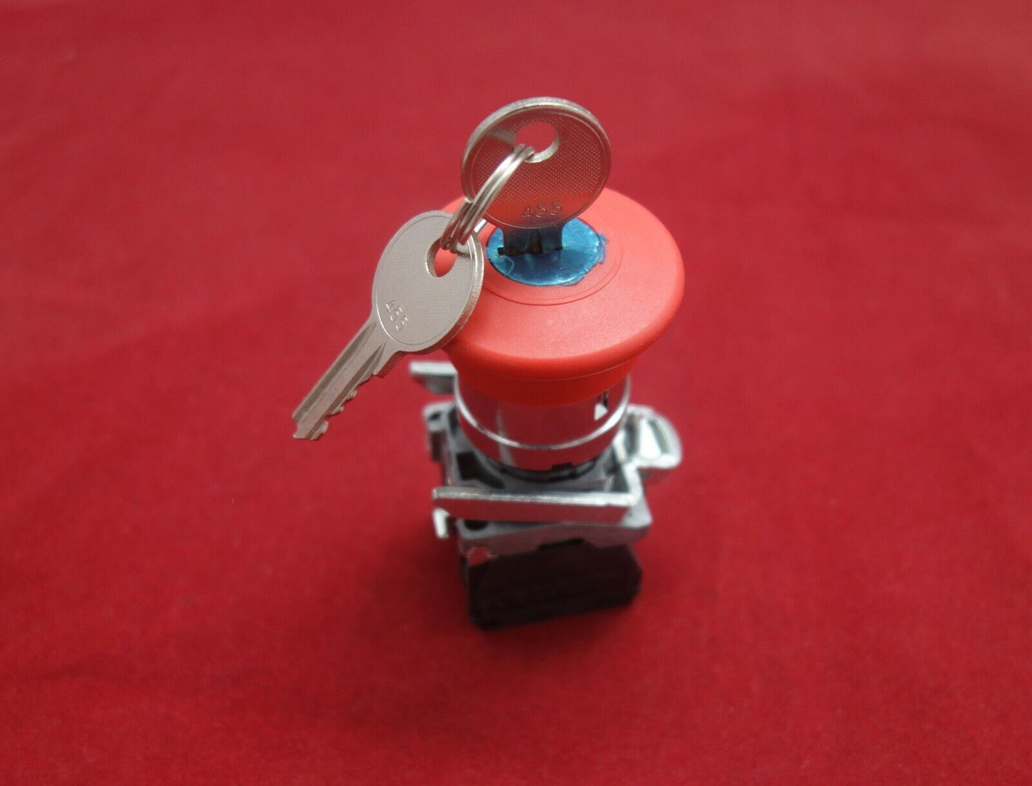 1PC Mushroom Key release Emergency switching off pushbutton Fits XB4BS145 1NO/NC